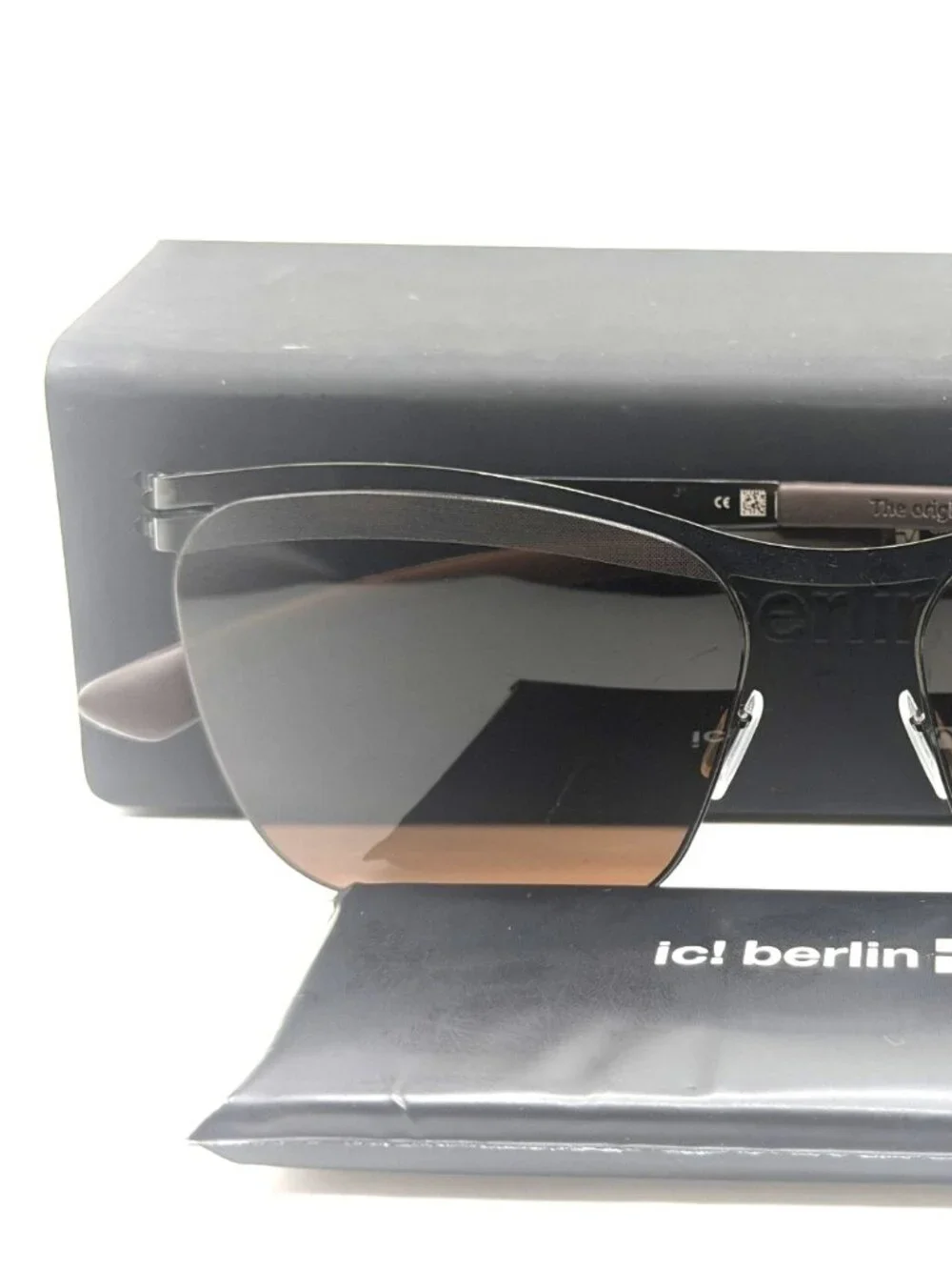 NEW IC! BERLIN TEGELER SEE GUNMETAL/BROWN UNISEX SUNGLASSES 56MM 15 145